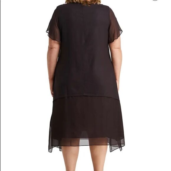 Estelle Linen Blend Swing Dress Australian designer Chocolate Mocha Mousse NWT - Picture 5 of 17